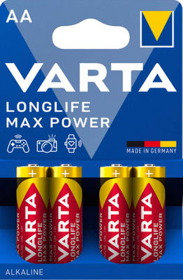 Батарейки VARTA Longlife Max Power AA 4 шт.  306 фото