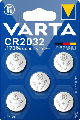Батарейки VARTA CR2032 5 шт 309 фото