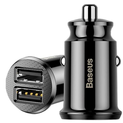 Baseus 3.1 A Smart автомобільний зарядний пристрій Dual USB чорний 131 фото