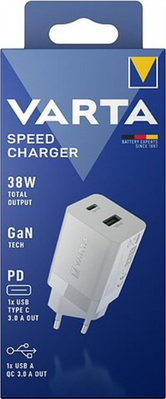 Зарядний пристрій VARTA Speed Charger 38W GaN PD 227 фото